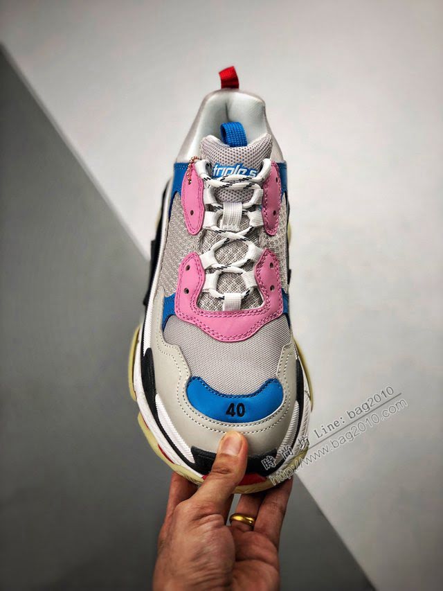 Balenciaga經典款男女鞋 巴黎世家頂級版本Triple-S 17老爹鞋 Balenciaga情侶款老爹鞋  hdbl1226